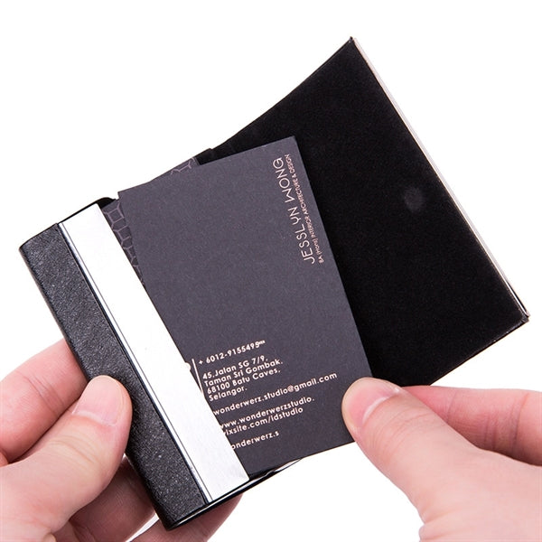 PU Metal Business Card Holder