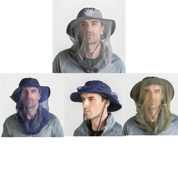 Mosquito Head Net Hat-Fishing Hat with Netting for Face