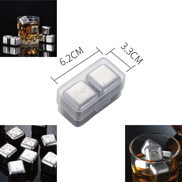 Whisky Stainless Steel Ice Cube 2 Pieces/Set