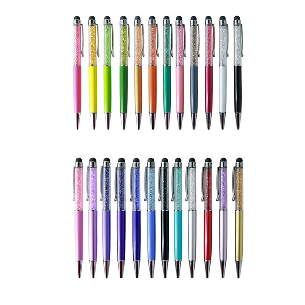 2 in 1 Crystal Diamond Stylus Ballpoint Pen