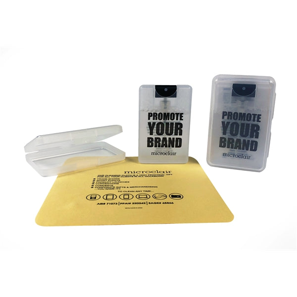 Screen cleaning Flat travel kit - black pump