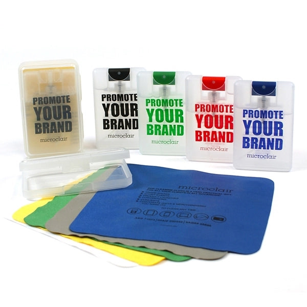 Screen cleaning Flat travel kit - black pump