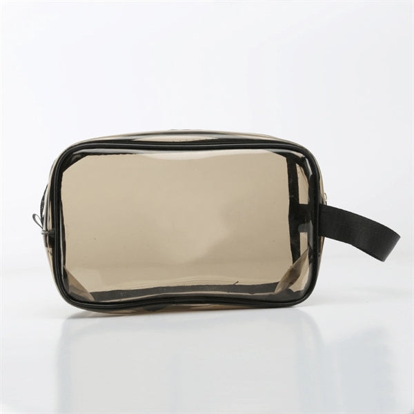Heavy Duty Vinyl Toiletry Makeup Bag with Zipper and Handle