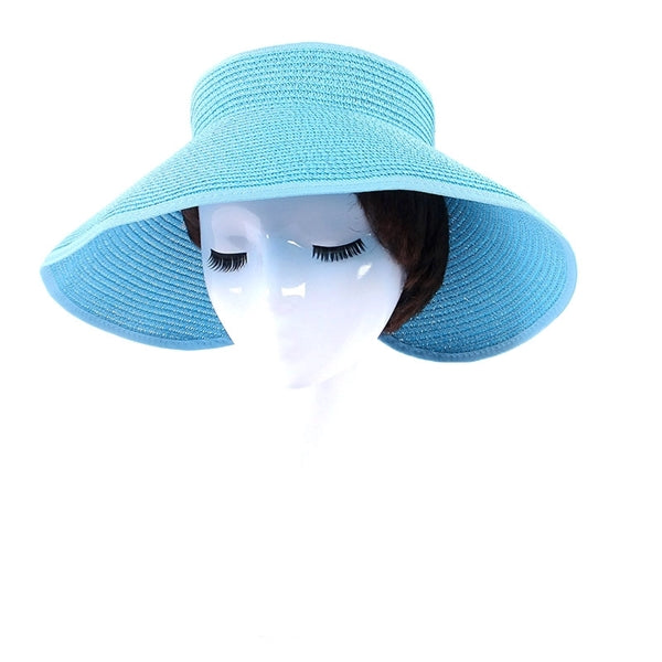 Women Folding Big Brim Straw Sun Hats Beach Cap
