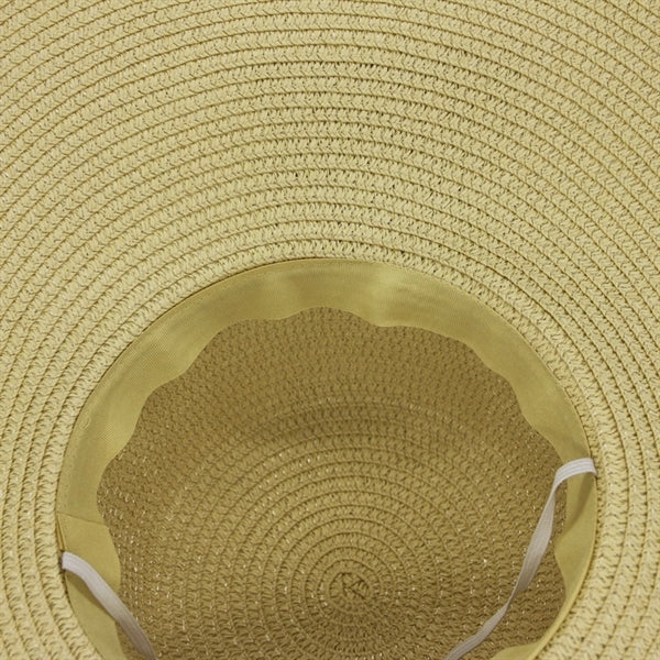 Wide Rim Summer Beach Floppy Straw Band Hat