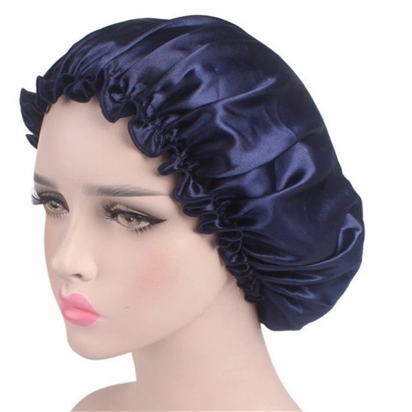 Ladies Satin Bonnet Hats Adjustable Elastic Sleeping Hats