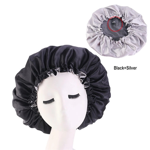 Ladies Satin Bonnet Hats Adjustable Elastic Sleeping Hats