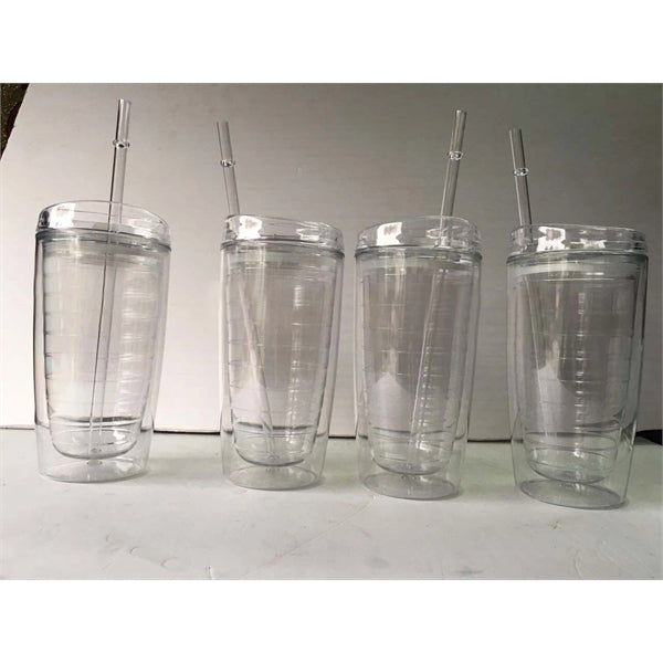 Dual Wall Travel Tumbler with Straw- 25 oz