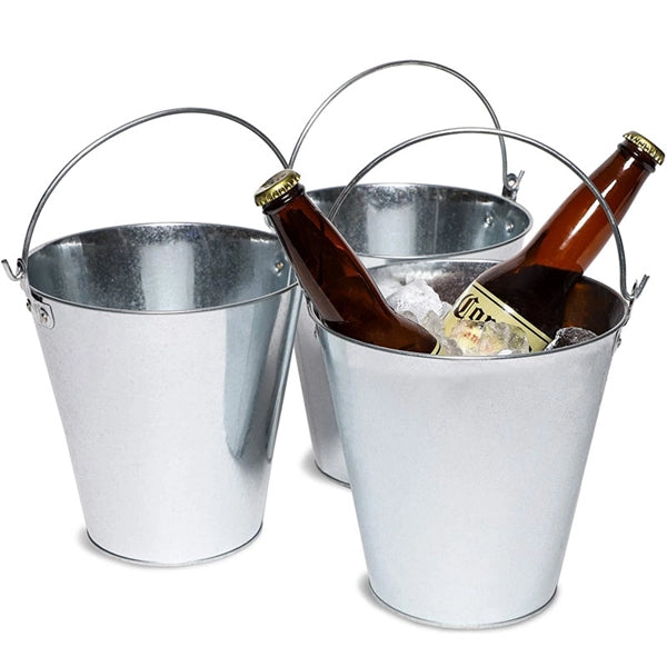 5 QT Galvanized Full Color Print Metal Ice Bucket