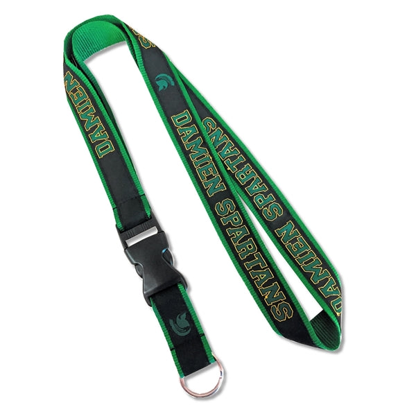 1" Wide Double Layered Woven Lanyard - embroidered