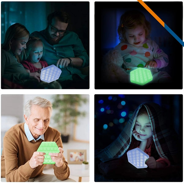 Luminous Hexagon Push Pop Bubble