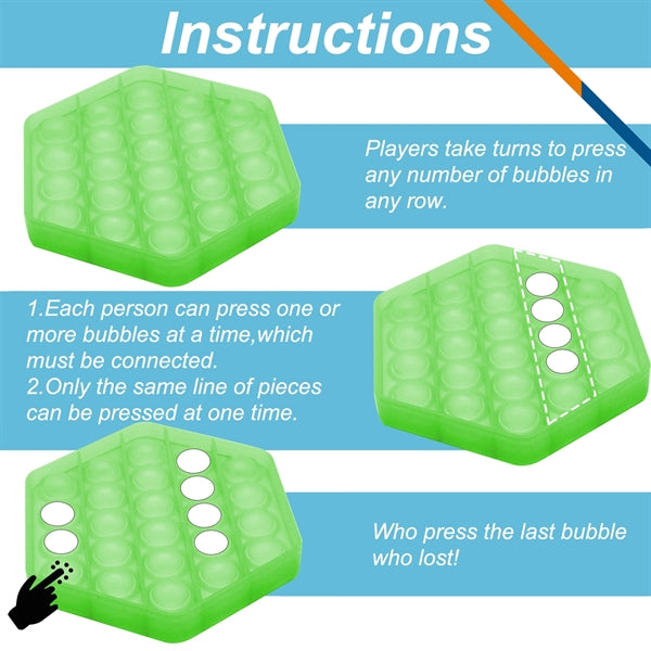 Luminous Hexagon Push Pop Bubble