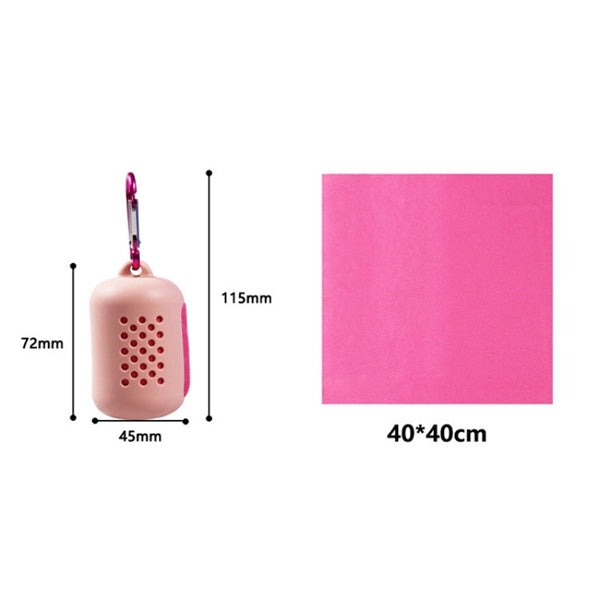 Sports Quick Dry Towel w/Silicone Storage Bag
