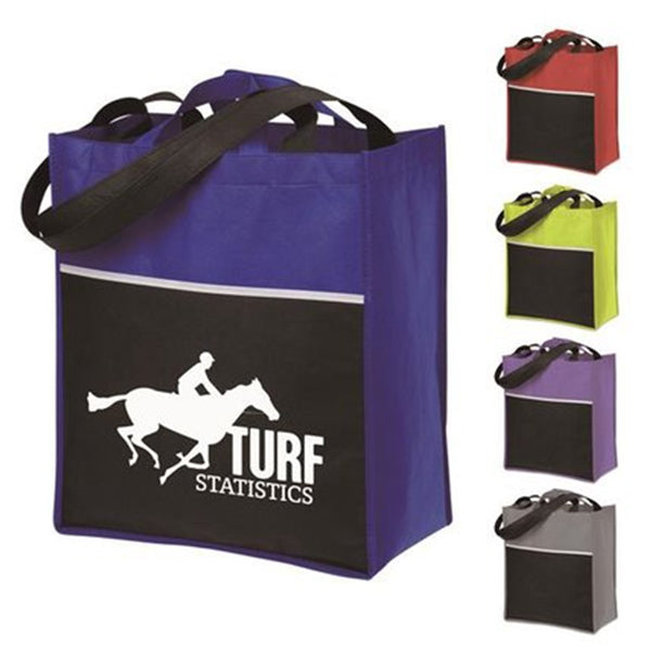 Grocery Tote Bag with Front Pocket