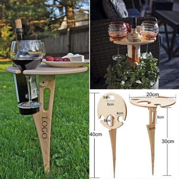 Outdoor Portable Folding Wine Snack Table Beach Holiday Tabl