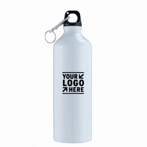 Aluminum Water Bottle w/ Twist Cap and Carabiner-25oz