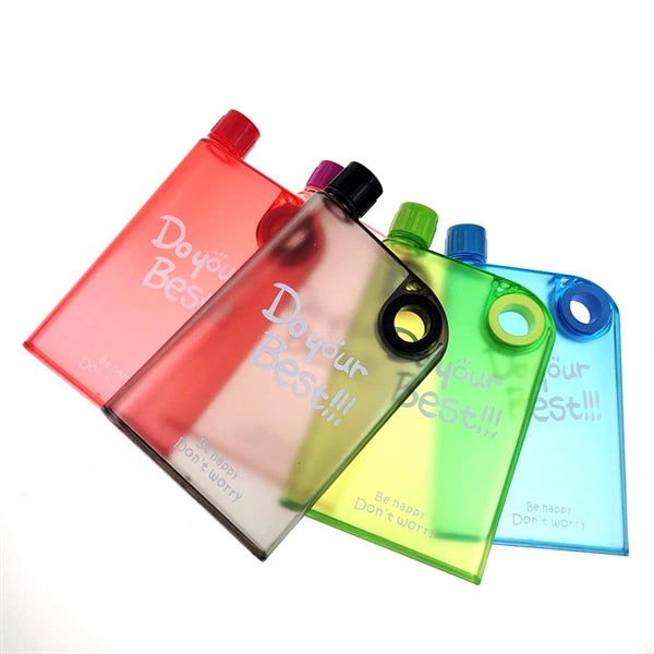 A5 Notebook Flat Plastic Water Bottle