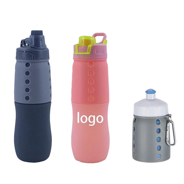 Collapsible Silicone Water Bottle 17 oz
