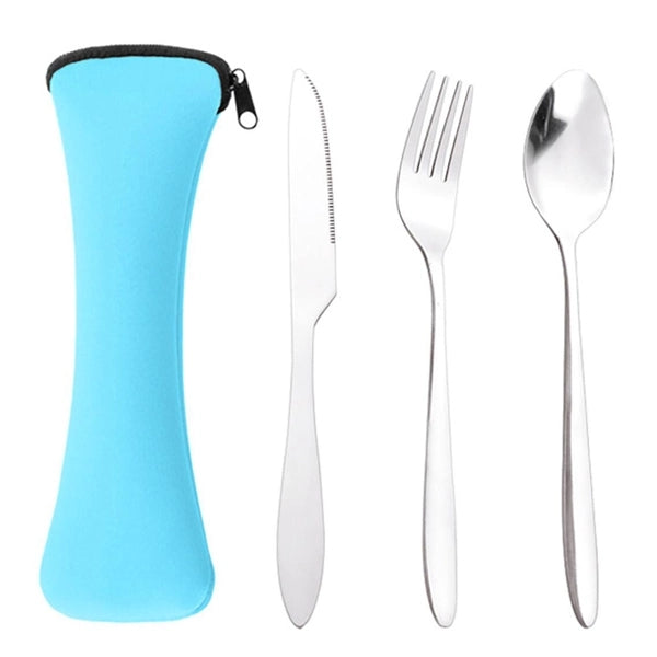 3 In 1 Travel Cutlery Set -Large Size