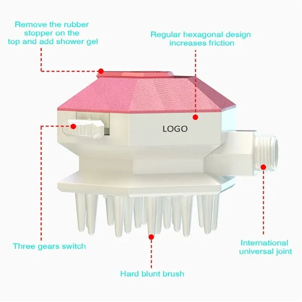 Pet Shower Head Bathing Brush