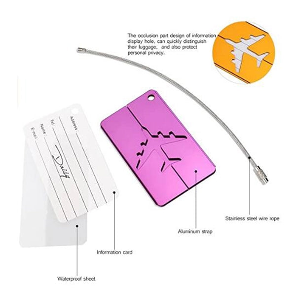Aluminium Alloy Air Plane Luggage Tag