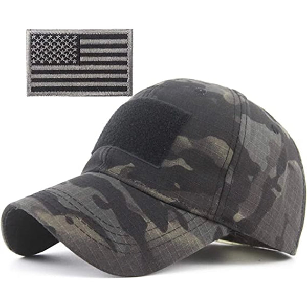 Military cap Camo Hap with Tactical Patche