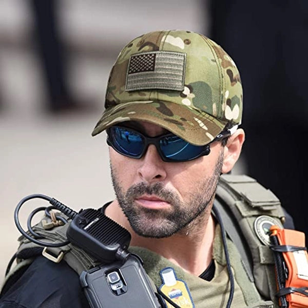 Military cap Camo Hap with Tactical Patche