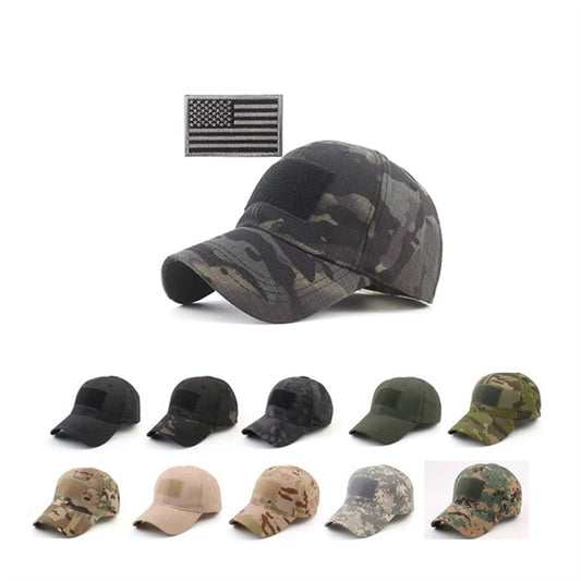 Military cap Camo Hap with Tactical Patche