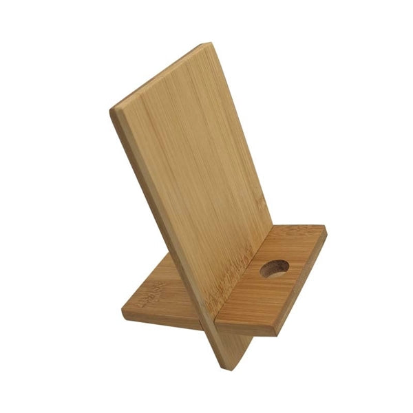 Bamboo mobile phone holder