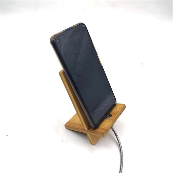 Bamboo mobile phone holder