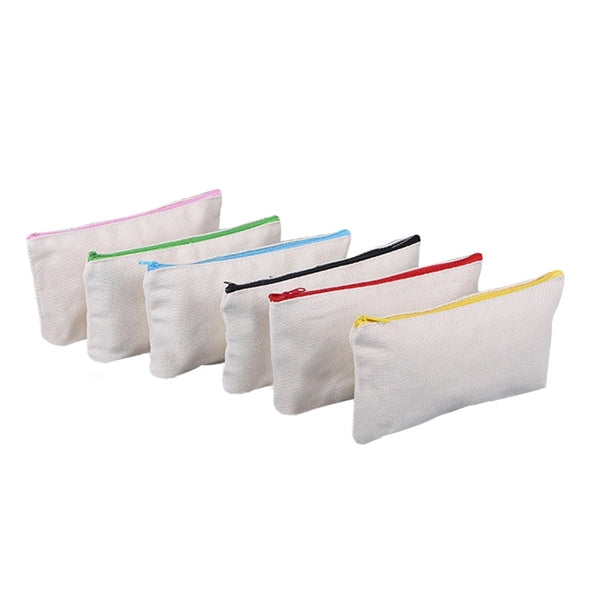 Multipurpose Canvas Color Zippered Pencil Case & Organizer