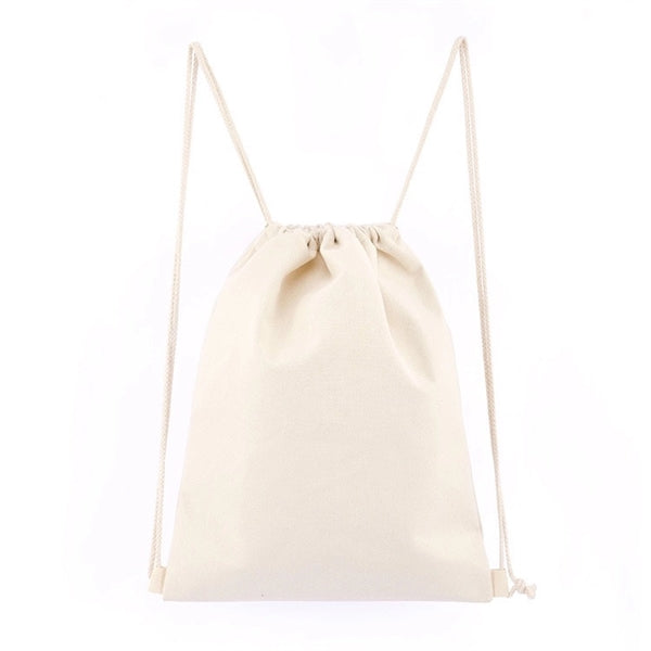 Natural 8OZ Cotton Canvas Drawstring Bag