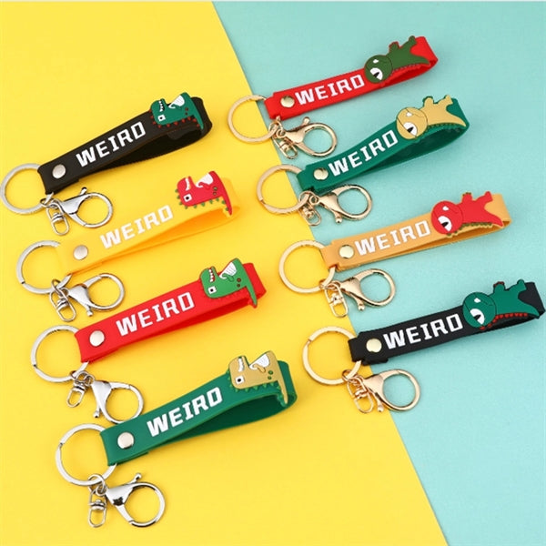 Designer Logo Soft Rubber Short Key Chains