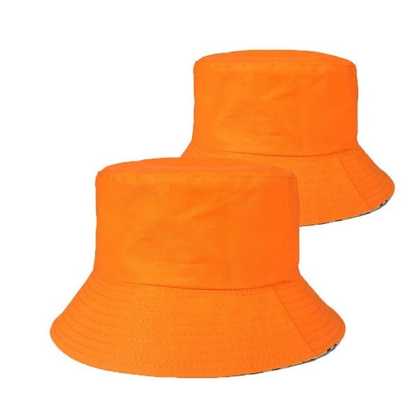 Travel Flat Top Bucket &Cotton Sun Cap Fisherman Hat