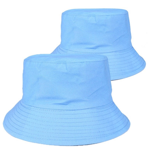 Travel Flat Top Bucket &Cotton Sun Cap Fisherman Hat