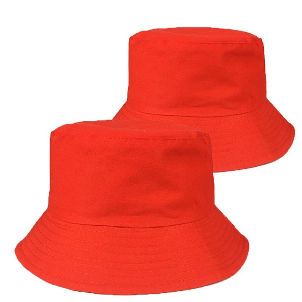 Travel Flat Top Bucket &Cotton Sun Cap Fisherman Hat