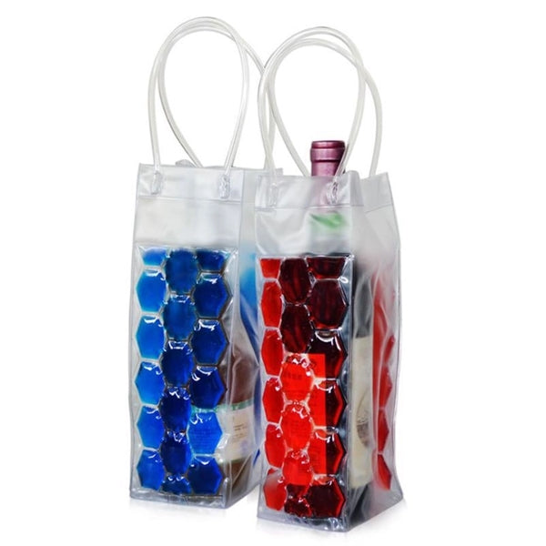 Chiller wine bag,PVC Wine Cooler Bags 2 sided