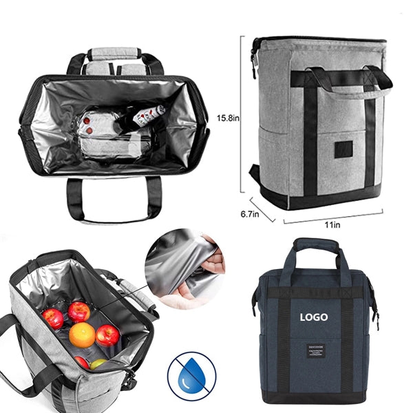 Large Capacity Insulated Cooler Lunch Bag Picnic Backpack