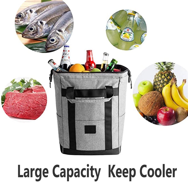 Large Capacity Insulated Cooler Lunch Bag Picnic Backpack