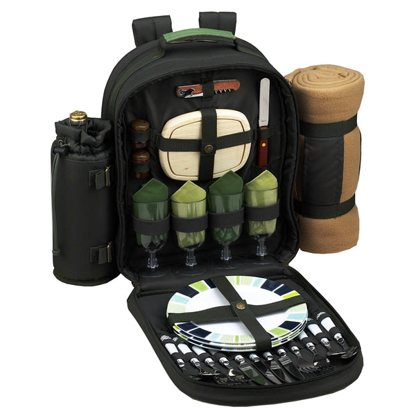 Forest Picnic Backpack for 4 with Blanket