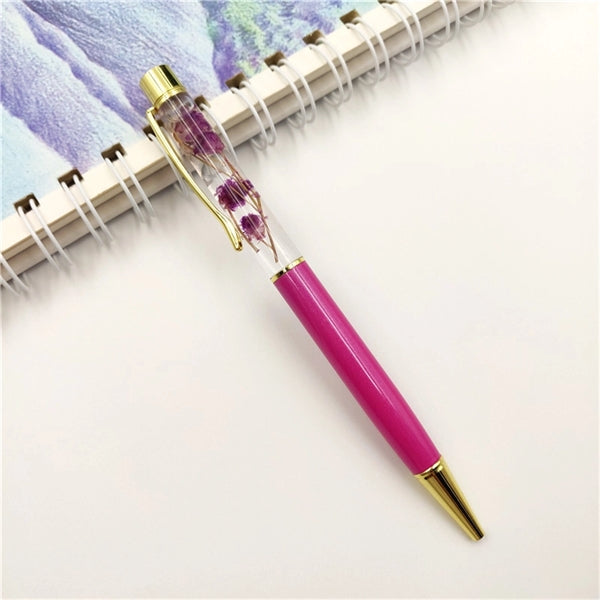 Dried Flower Metal Ballpoint Pen