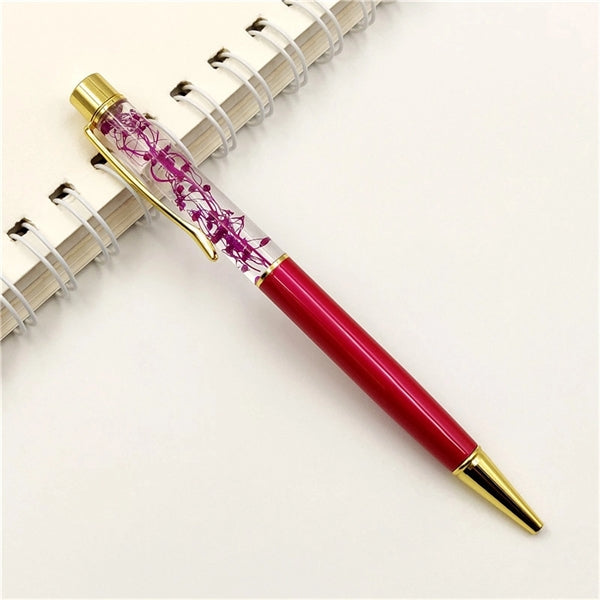 Dried Flower Metal Ballpoint Pen