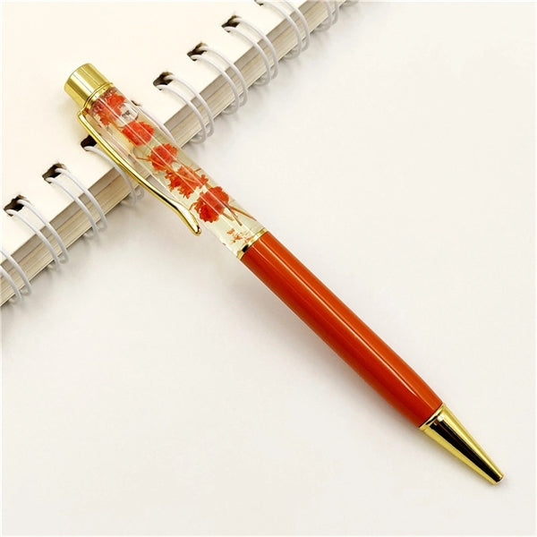 Dried Flower Metal Ballpoint Pen