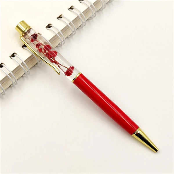 Dried Flower Metal Ballpoint Pen
