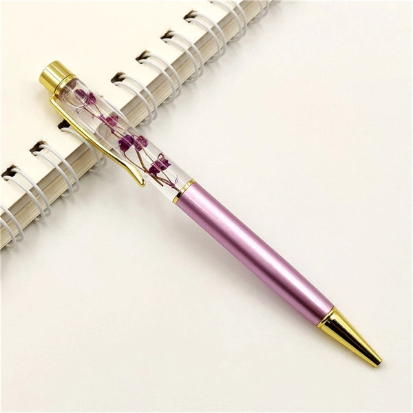 Dried Flower Metal Ballpoint Pen