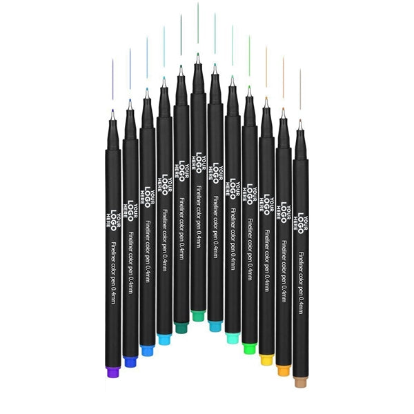 Water-Based Hook Line Pen 12 Colors