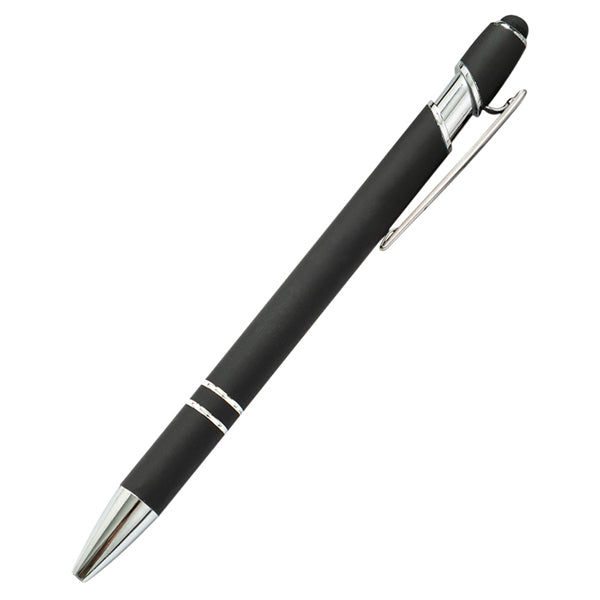 Soft Touch Rubberized Incline Aluminum Stylus Pen