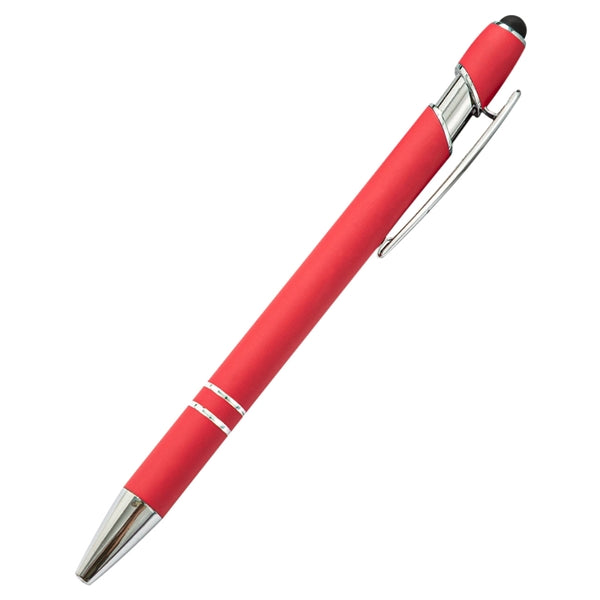 Soft Touch Rubberized Incline Aluminum Stylus Pen