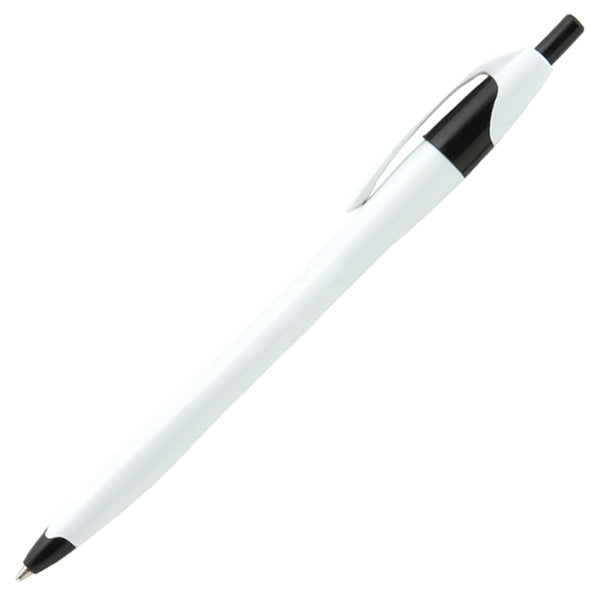 Glittering Stratus White ballpoint plastic pen