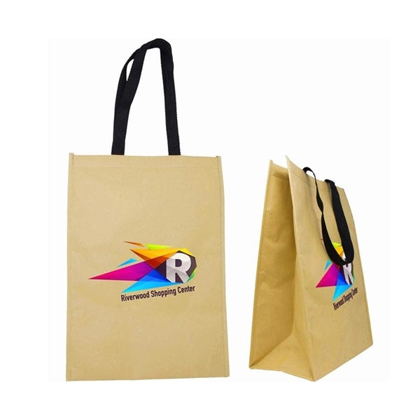Brown Aluminum Foam Paper Bag with Webbed Handle